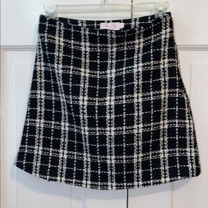 Pink Lily Black and White Checkered Mini Skirt